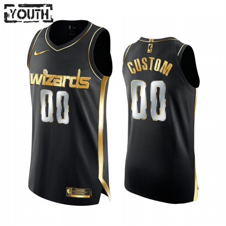 NBA Børn Trøje Washington Wizards Custom 2020-21 Sort Golden Edition  Swingman